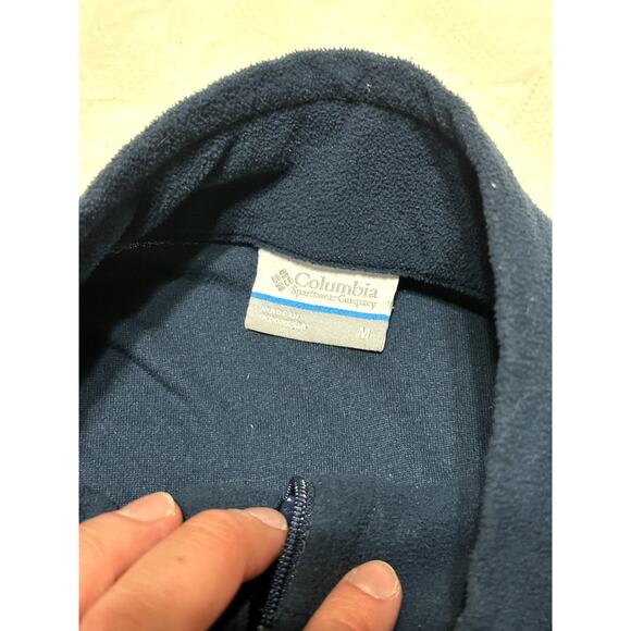 Columbia Men's Navy Blue Fleece Pullover - Picture 2 of 3